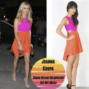 Donna Mizani Cutout Color-block dress